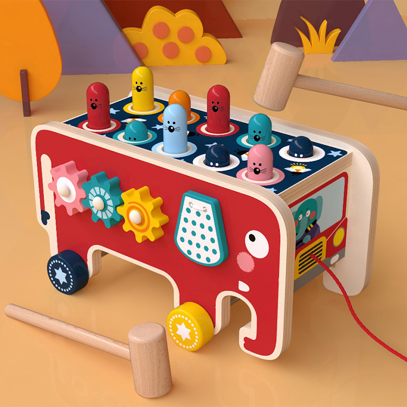 Whack A Mole Arcade - BabyToys bebe для малышей, деревянная забавная