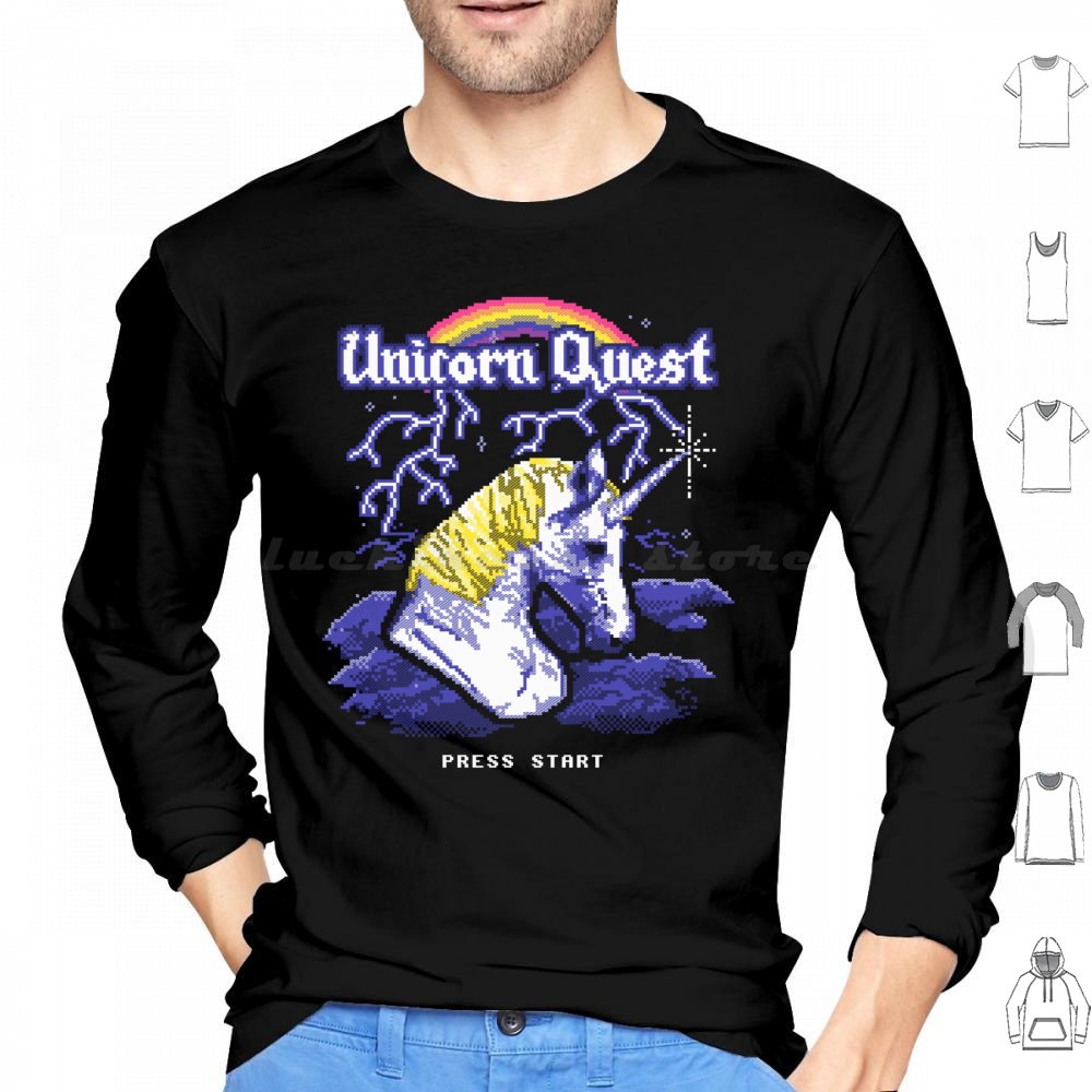 Arcade Quest - Толстовка с капюшоном Unicorn Quest, хлопковая