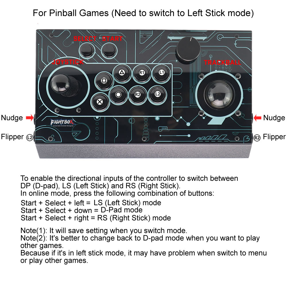 Trackball Controller Arcade - Игровой джойстик FightBox R10-PRO с трекболом