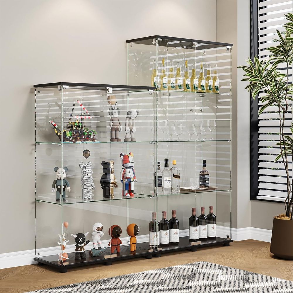 Стеклянная витрина с четырьмя  – обзор и цена Glass Cabinet Display