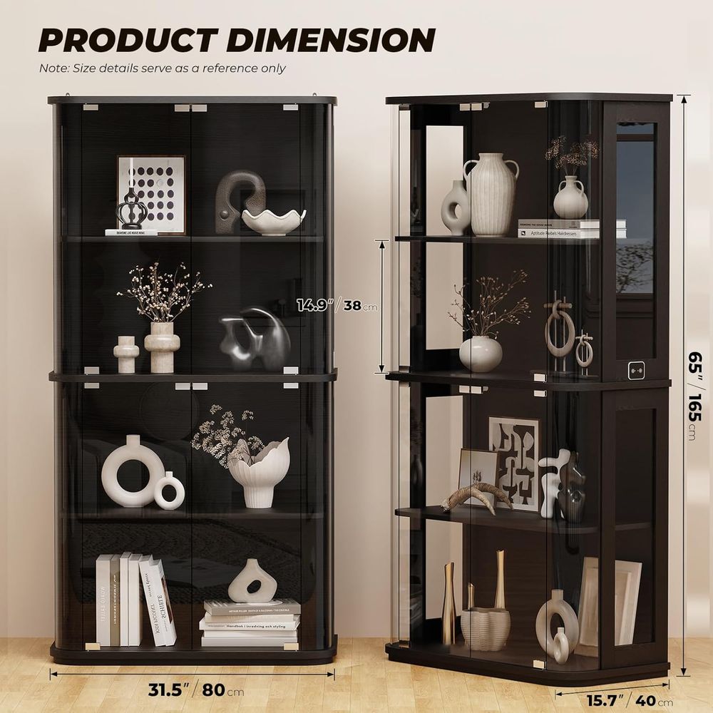 Витрина с закругленными углами – обзор и цена Glass Cabinet Display