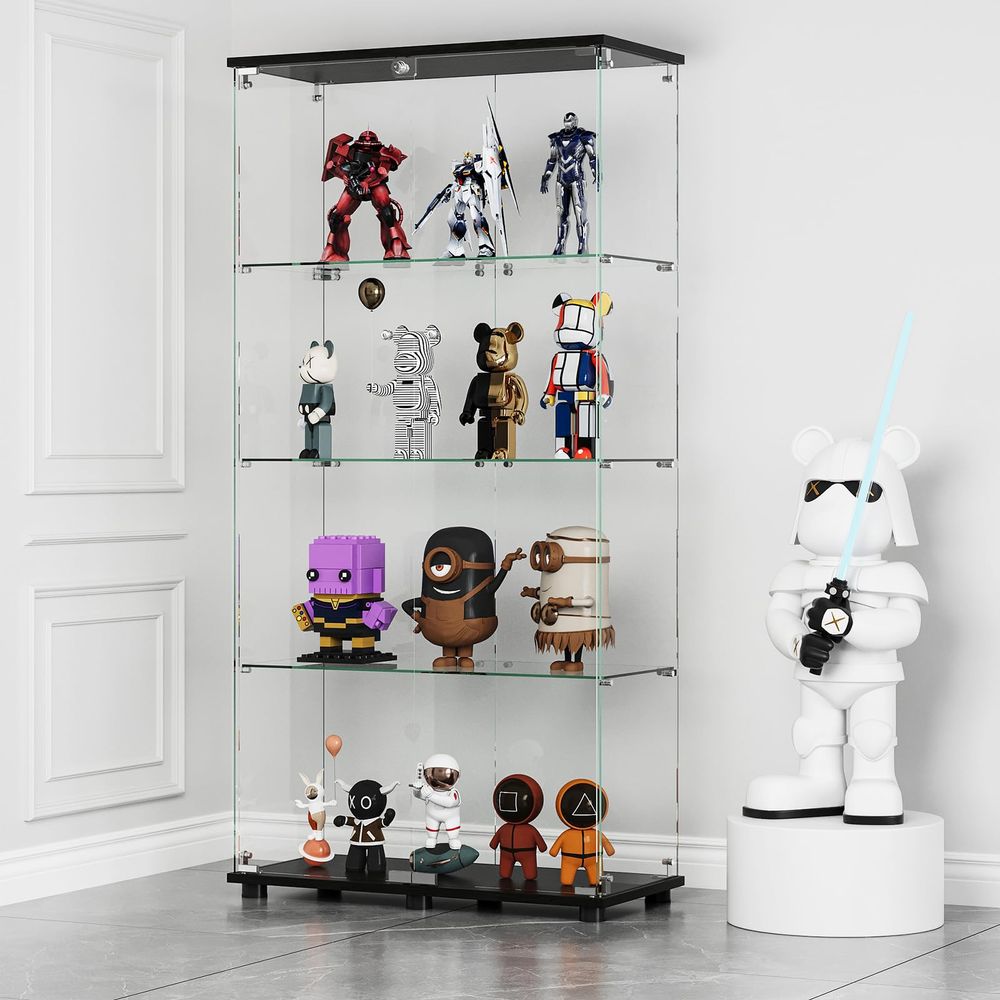 Витрина с 4 полками, двойными  – обзор и цена Glass Cabinet Display