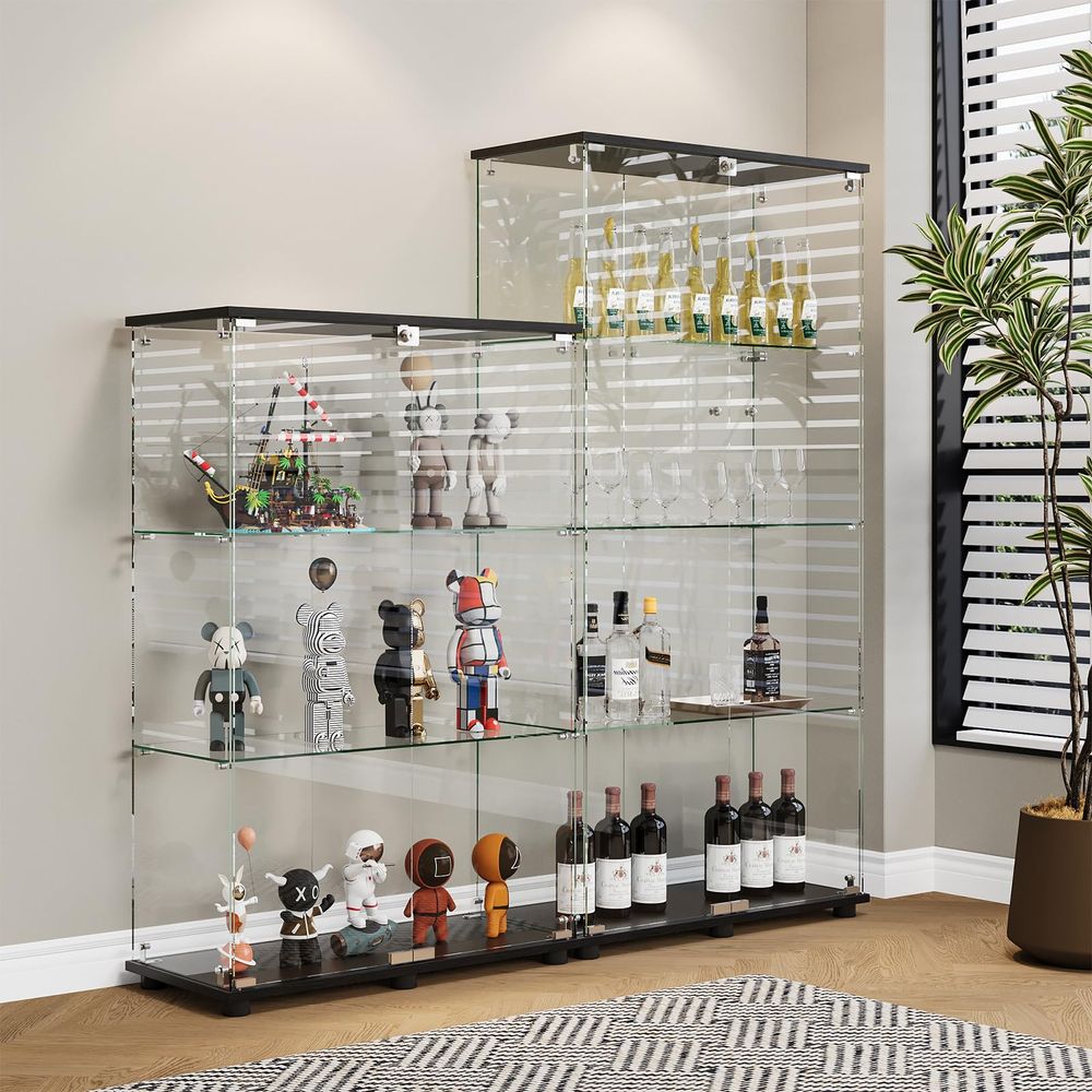 Витрина с 4 полками, двойными  – обзор и цена Glass Cabinet Display