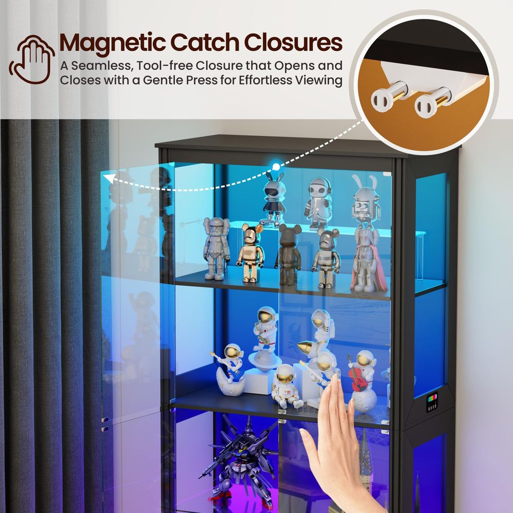 Светящаяся угловая витрина-шка – обзор и цена Glass Cabinet Display