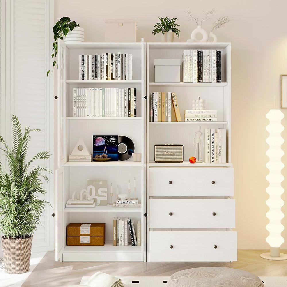Книжный шкаф высотой 71 дюйм с – обзор и цена Glass Cabinet Display