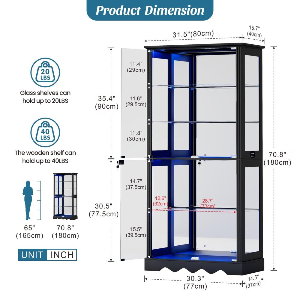 Витрина со стеклянными дверцам – обзор и цена Glass Cabinet Display