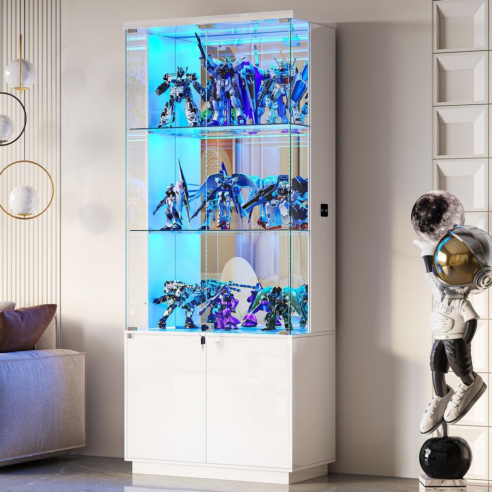 Высокий витринный шкаф 71 дюйм – обзор и цена Glass Cabinet Display